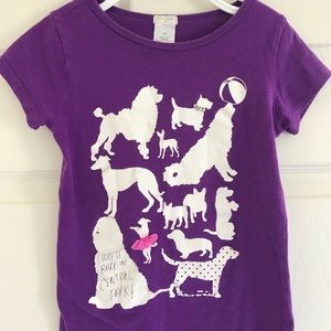 Crewcuts Puppy Dog Purple Tee T-shirt Top 4 5